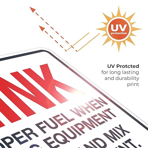 Miniatura 37 de Think When Refueling Equipment to Use Proper Fuel Gas Diesel and Mix Sign, 24x30 Inches, 3M EGP Reflective .080 Aluminum, Fade Resistant, Made in USA