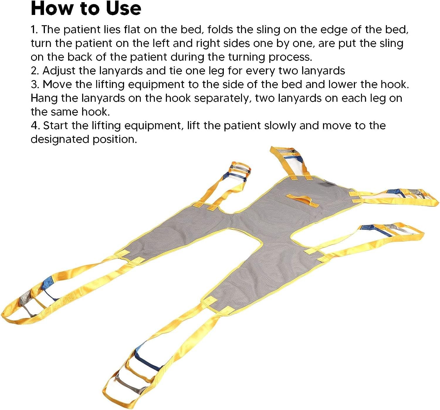 Sling Toilette Sollevatore paziente Attrezzatura Medica per Ascensore Handicapp bariatrico Comodo Ascensore Imbracatura Cintura Medica di trasferimento Large