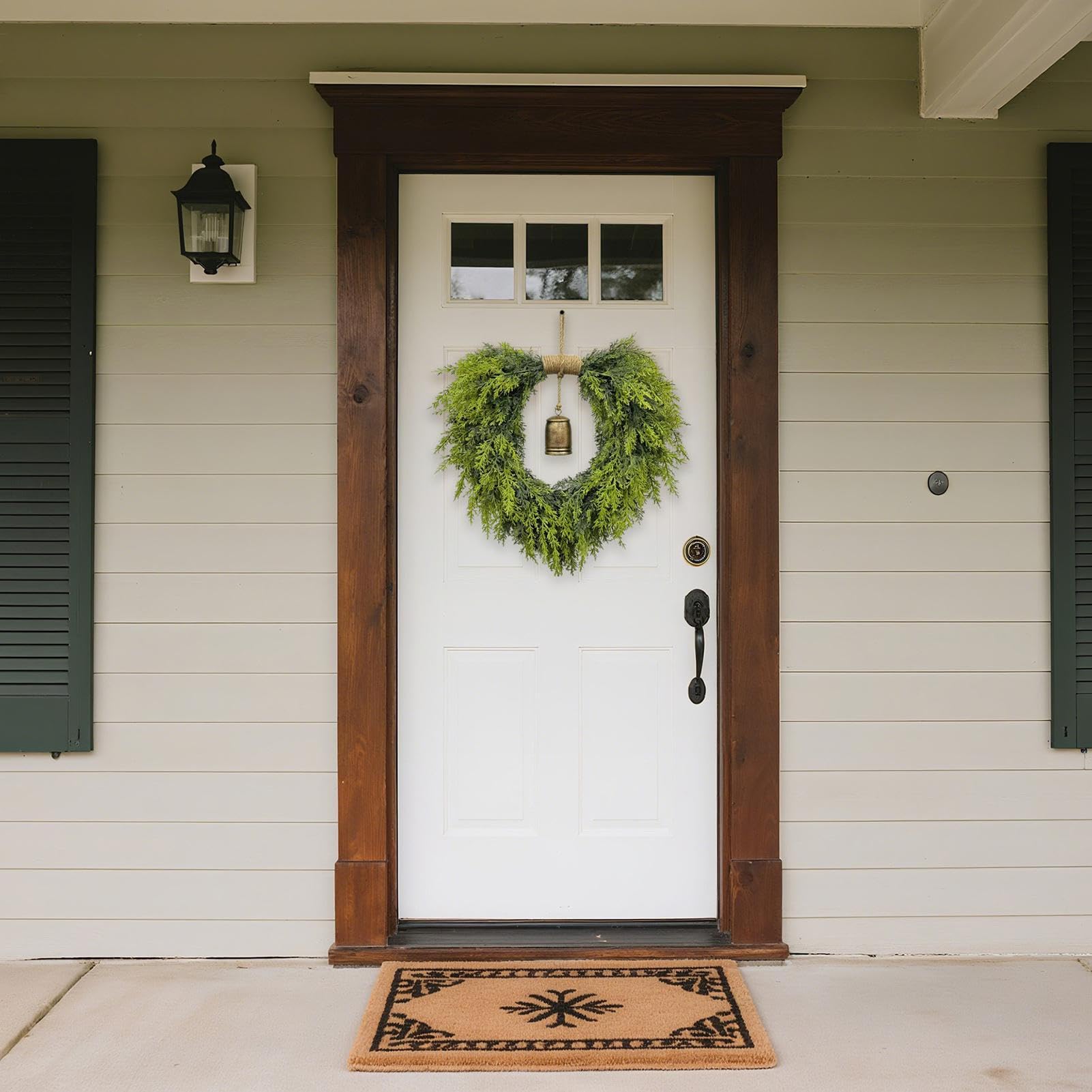 Decoraciones de Navidad | 50 cm – Christmas Front Door Artificial Wreath | Garland – Campanas, Festive Holiday | para puerta frontal Fireplace Wall Festival Home