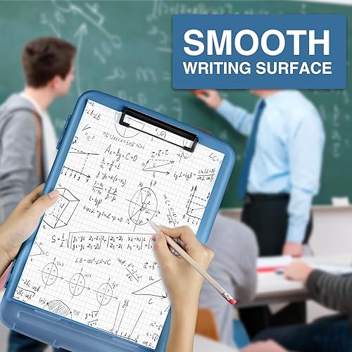 Miniatura 36 de Sooez - Sujetapapeles de documentos clínicos con almacenamiento, sujetapapeles de plástico resistente y alta capacidad con soporte para bolígrafo