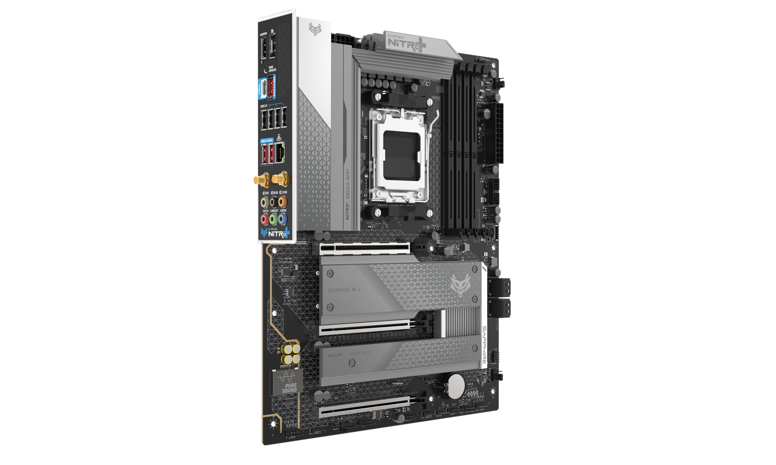 Sapphire Carte mère AMD AM5 ATX Nitro+ B850A WIFI7 52123-03-40G