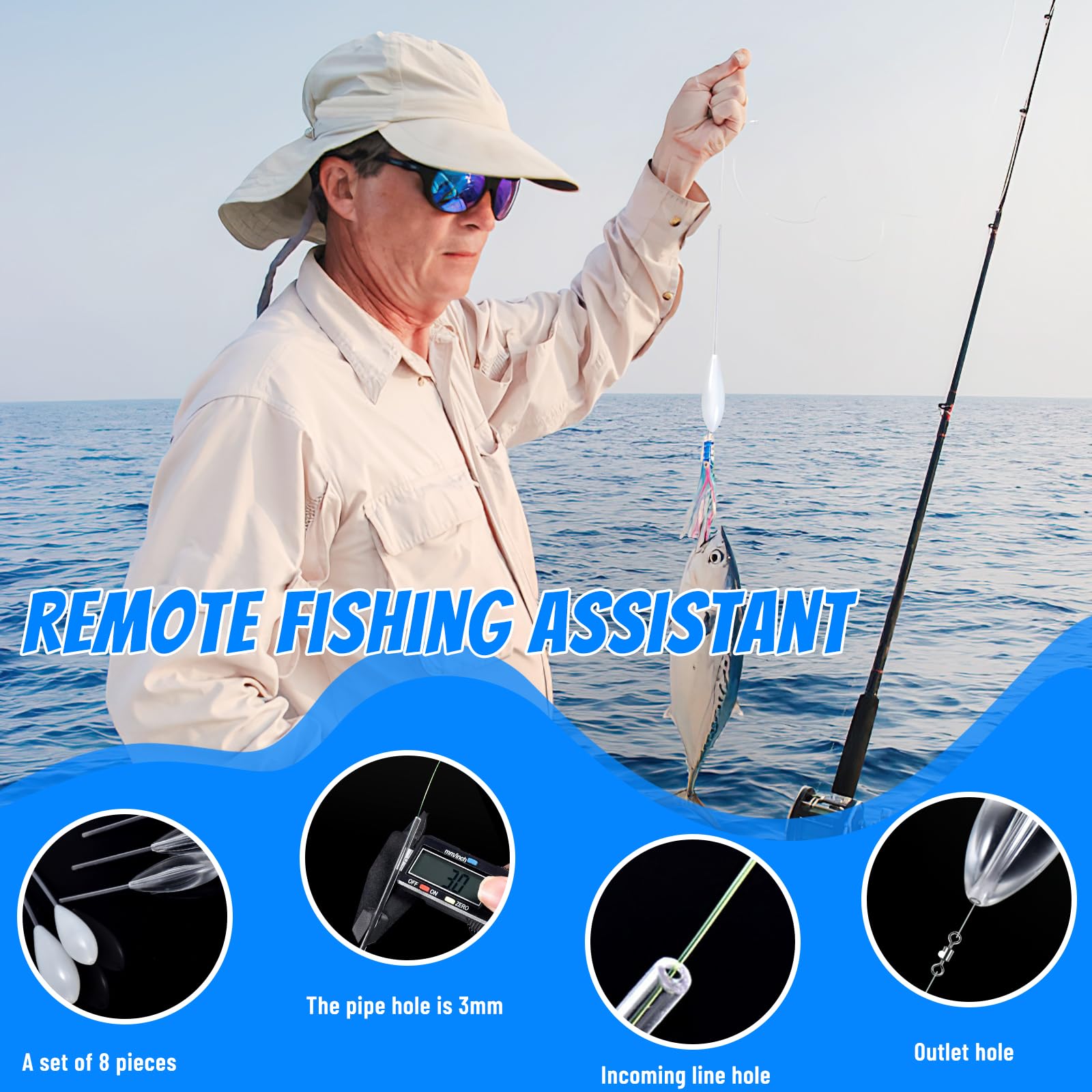 ACTOYS 8 Galleggianti da Pesca, Bombarda Galleggiante, Bombarda Affondante, Fishing Sbirolino Set, 6g/10g/15g/20g, Accessori da Pesca Trota