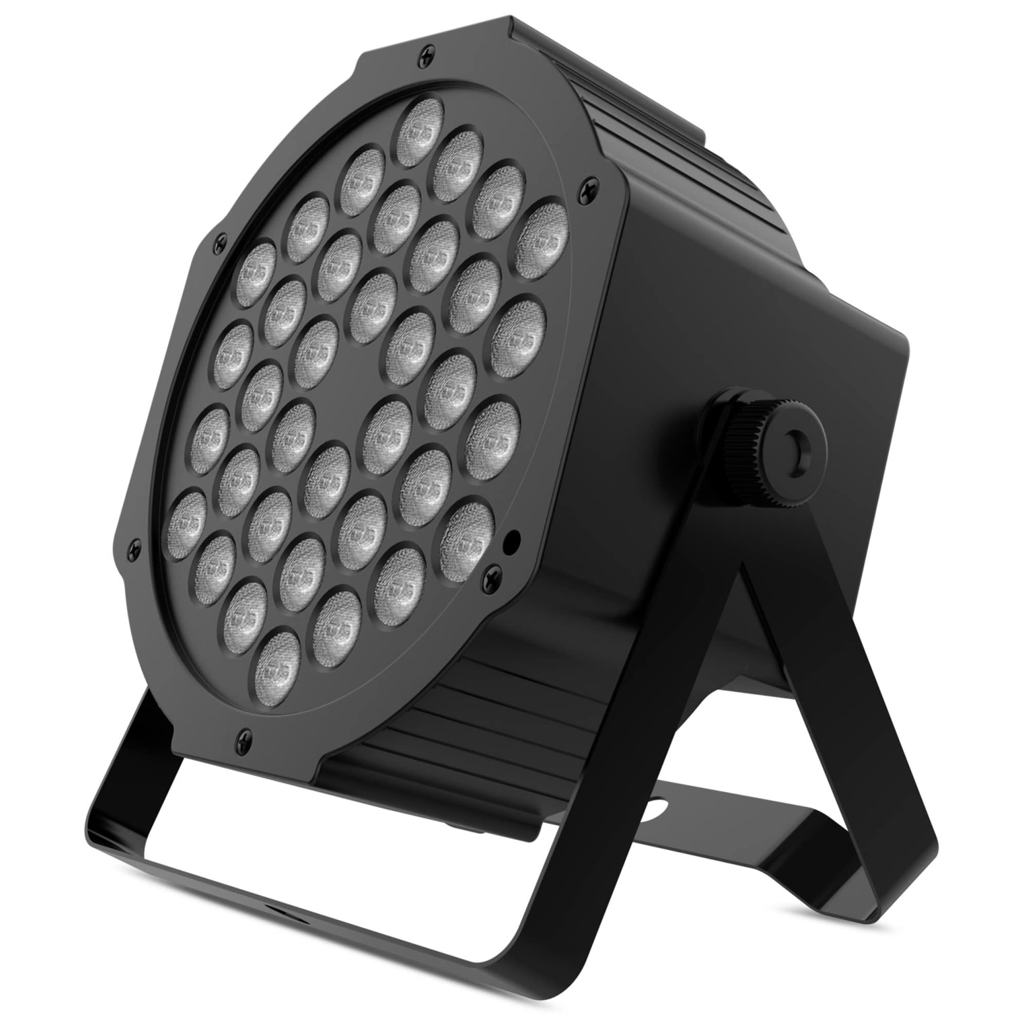 Audibax Montana 36 - Faretto LED Disco - Faretto Mobile Professionale - Dotato di 36 Luci LED RGBW da 1W - Sincronizzazione con Musica - Modalità Automatica - Connessione DMX 7 Canali
