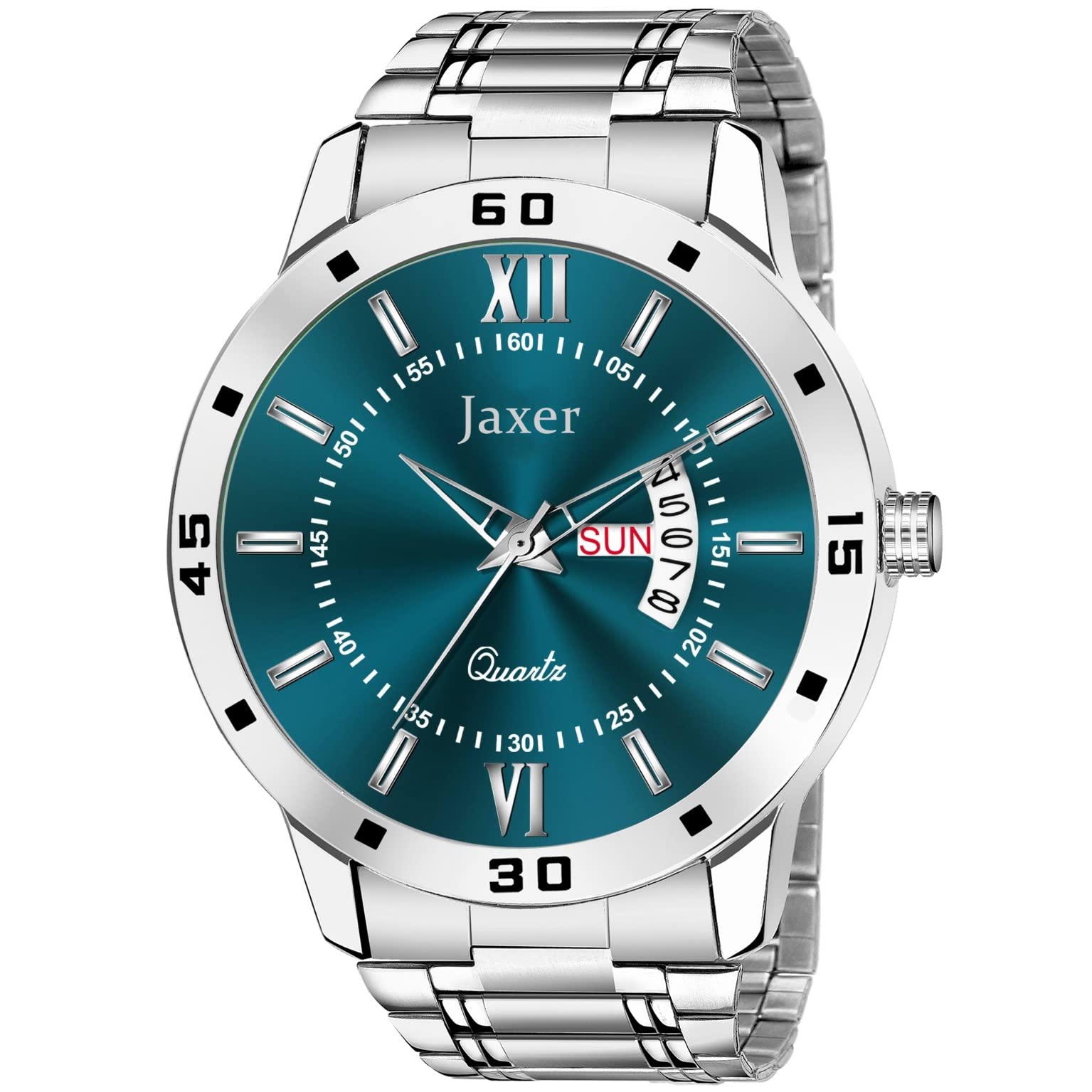 Jaxer Steel Chain Green Day & Date Feature Dial Analog Watch - for Men JXRM2175 (B0C4DVS4X6) Amazon Price History, Amazon Price Tracker