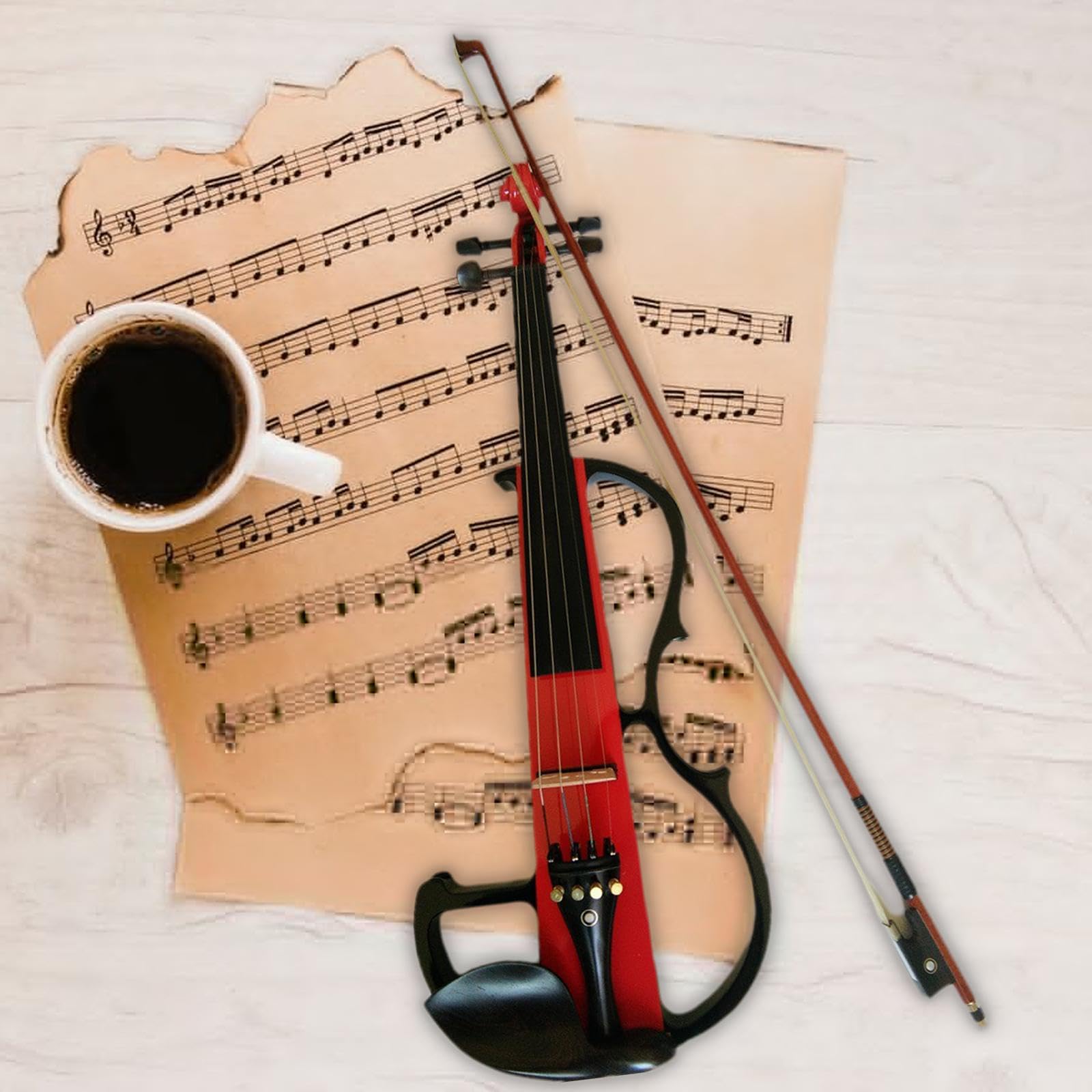 Amazon.co.jp: エレキバイオリンセット 無垢材エレクトリック
