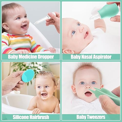 Vista 36 de Kit de cuidado de la salud y aseo para bebés recién nacidos, kit de cuidado de bebé de 24 piezas mejorado, juego de cuidado de la salud