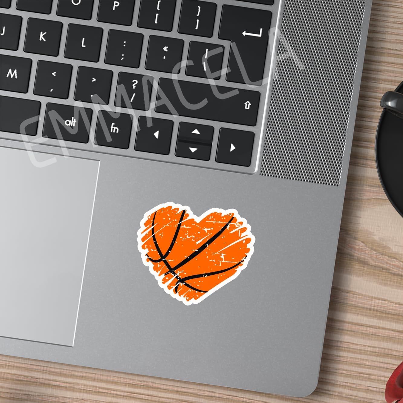 (3PCS) Basketball Stickers Basketball Heart Decals, Waterproof Vinyl Sticker for Laptop Water Bottle Tumbler, Scrapbook Helmet, Gifts for Girls Fans Players Basketball Lovers, Size 3" x 2.5 " image 4