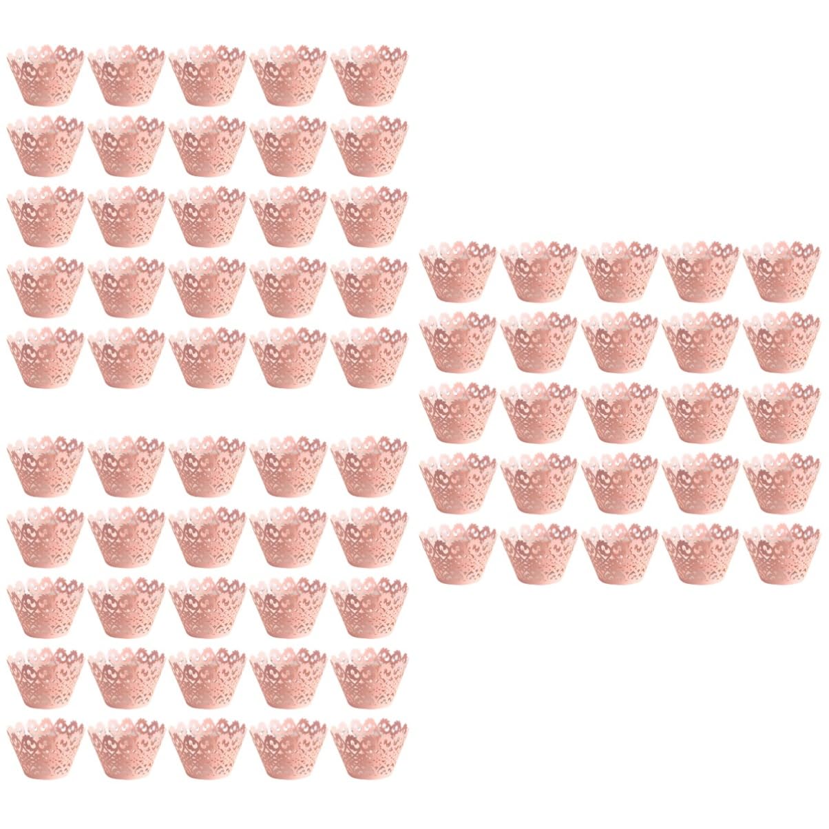 ABOOFAN Lot De 3 Caissettes À Muffins En Dentelle À Motif Creux Élégantes Et Pratiques Pour Desserts Et Événements 50 Pièces X 3
