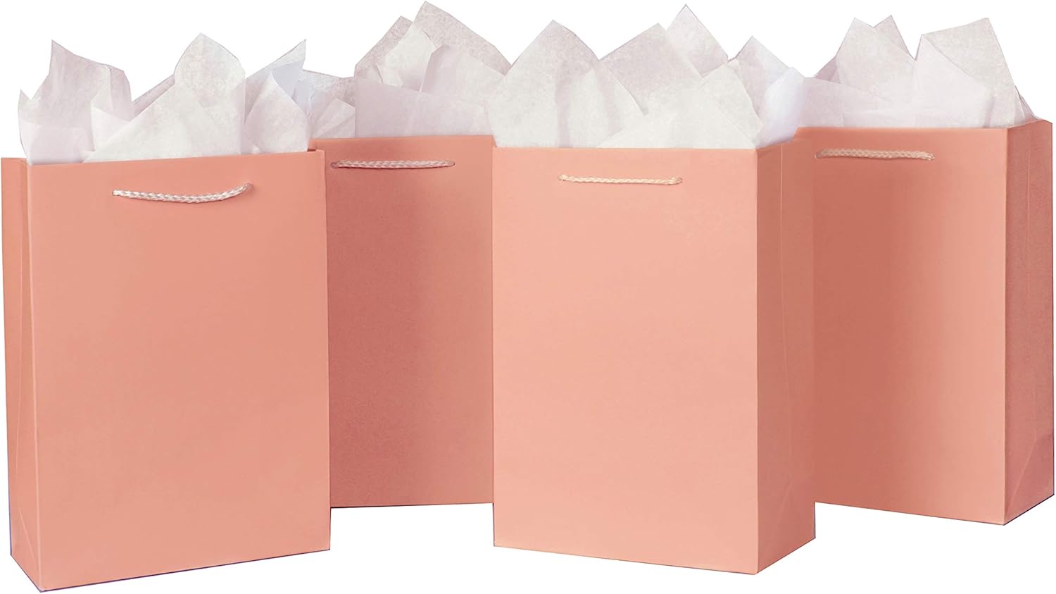 SHIPKEY 20 Pack Pink Gift Bags 8x4x11inch Medium Gift