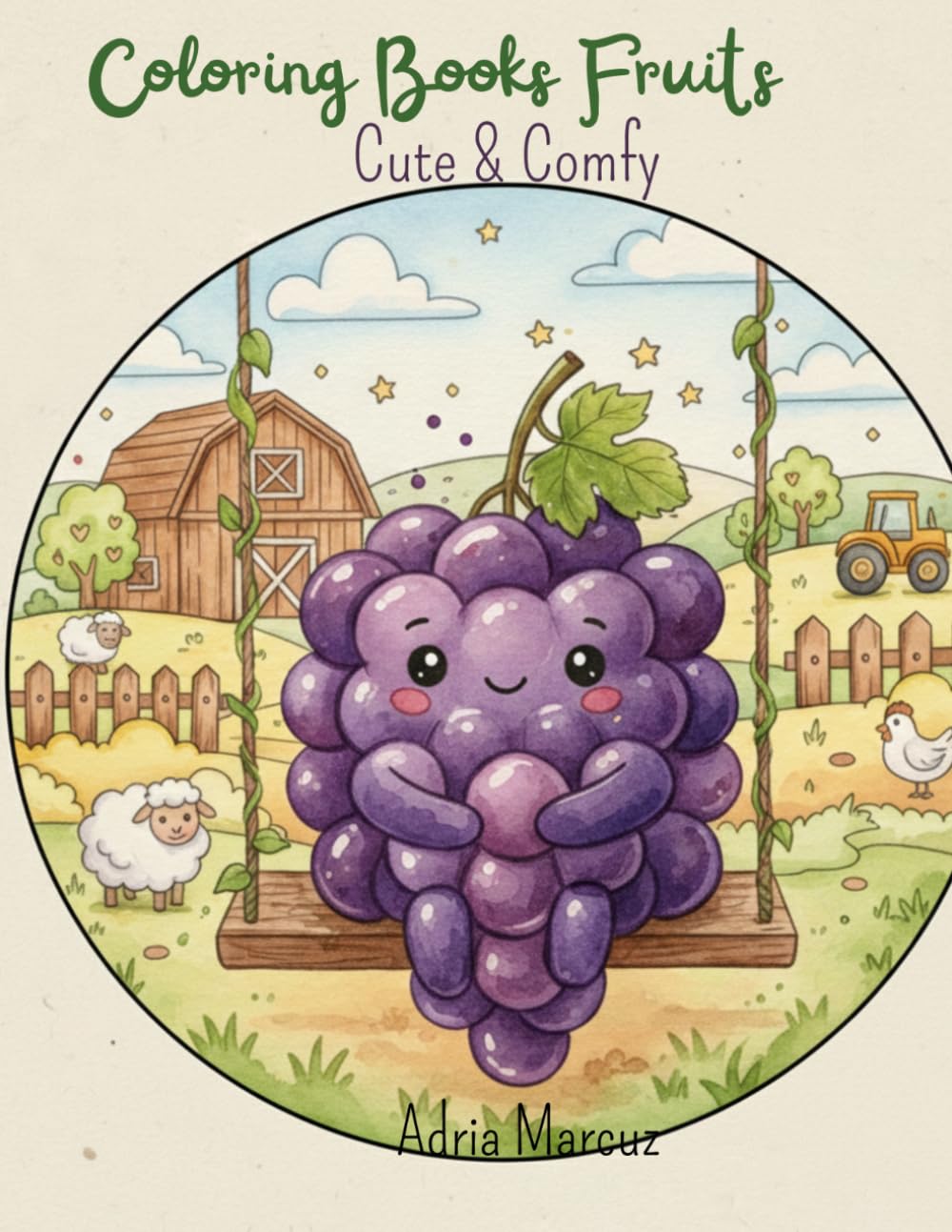 Coloring Book Fruits: From A to Z cute & comfy