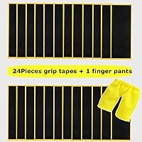 Vista 6 de WINDIR 24 piezas de cinta de agarre de espuma + 1 pantalón de dedo para diapasones, 1.496 x 4.331 in, patinetas MiNi de madera negro profesional