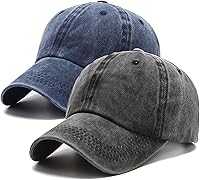 PFFY 2-Pack Vintage Washed Distressed Dad Hats - Soft Cotton Baseball Caps for Men Women, Adjustable Golf Hats