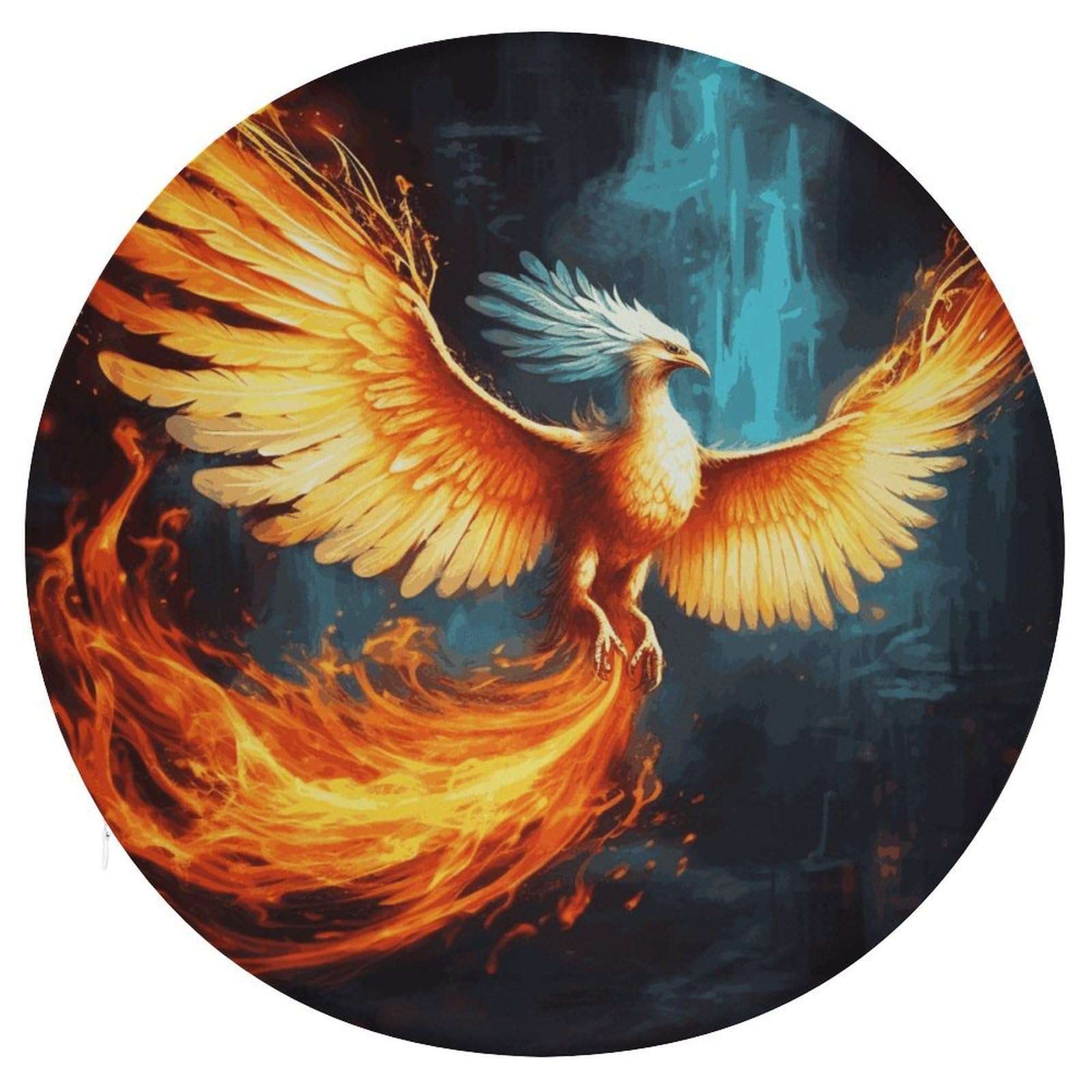 Wsoihfec Style Beautiful Phoenix Seat Cushion Round Chair Pad