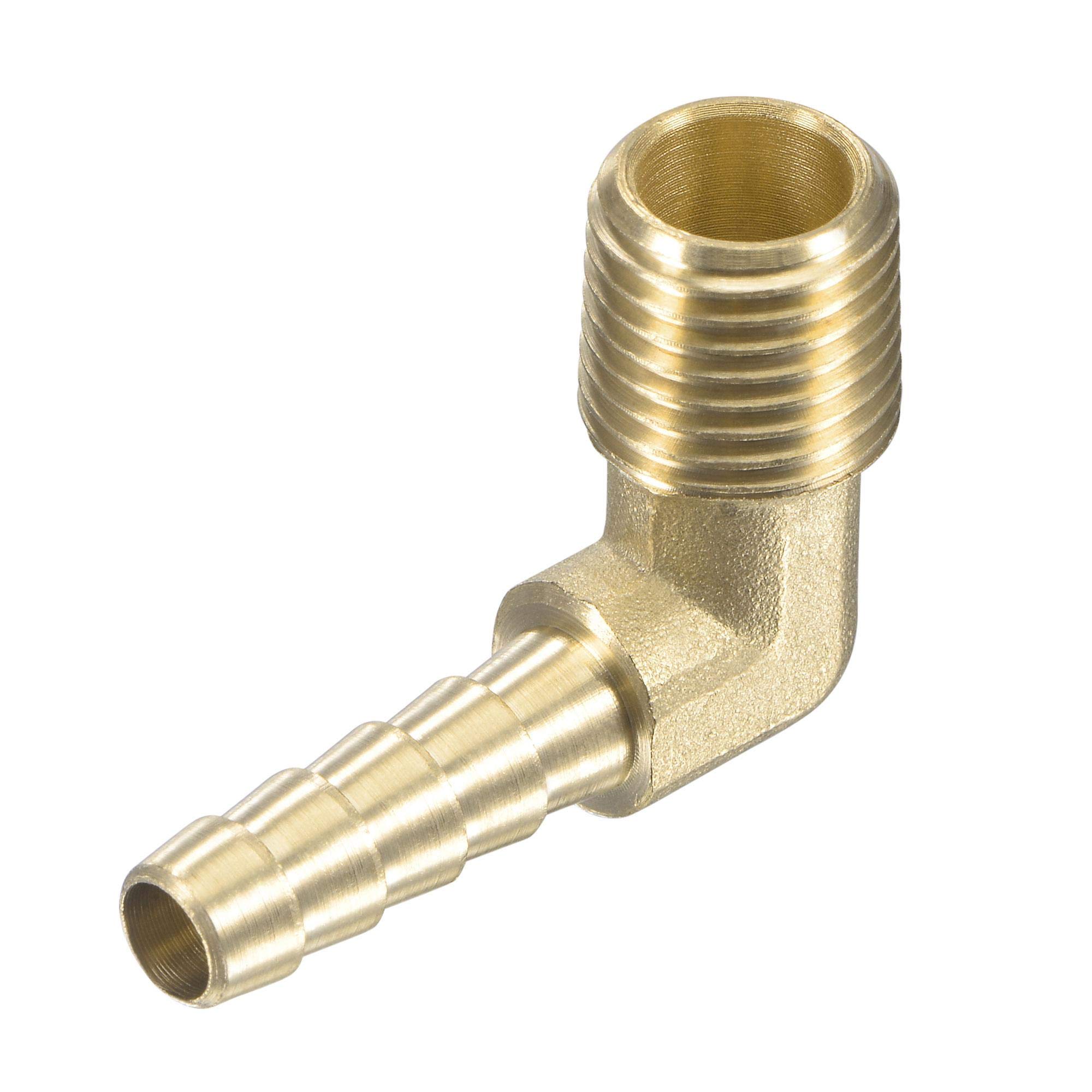 Raccordo a gomito in ottone per tubi flessibili con curva a 90 gradi, 2 pezzi, filettatura maschio NPT da 1/8 a 1 pollice, raccordo ad angolo retto per connessioni da 6 a 25 mm