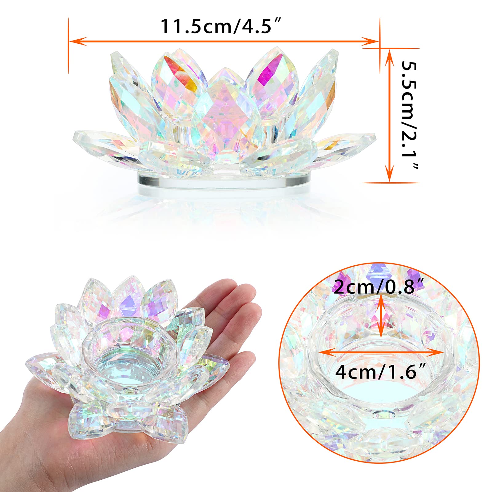 スワロフスキー キャンドルホルダー クリスタル 蓮の花 箱付き 購入証明書付き スワロフスキー キャンドルホルダー クリスタル 蓮の花 箱付き
