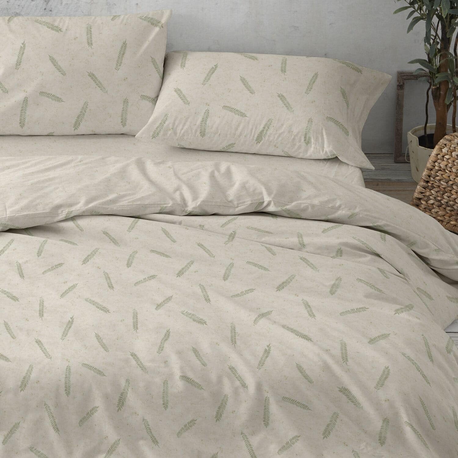 Burrito Blanco | Fundas nórdicas Estampadas | Cama de 150 a 160cm. (+Medidas Disponibles) | Diseño 046 | Color Verde (150-160x190/200cm.)