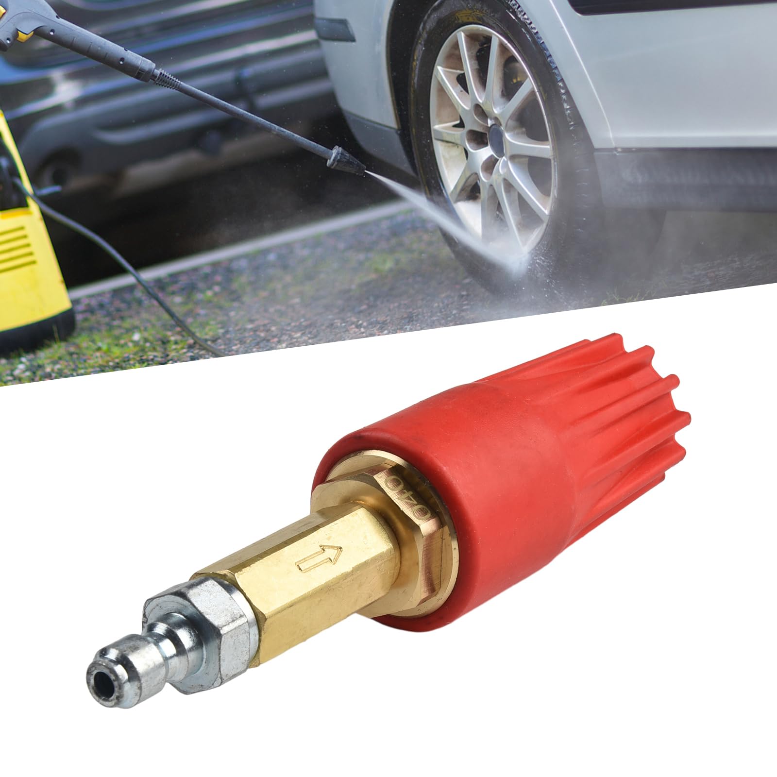 Ugello turbo rotante per idropulitrice, 5100 PSI rotante Power Washer Ugelli connettore rapido Turbo ugello per calcestruzzo, mattoni, vialetto