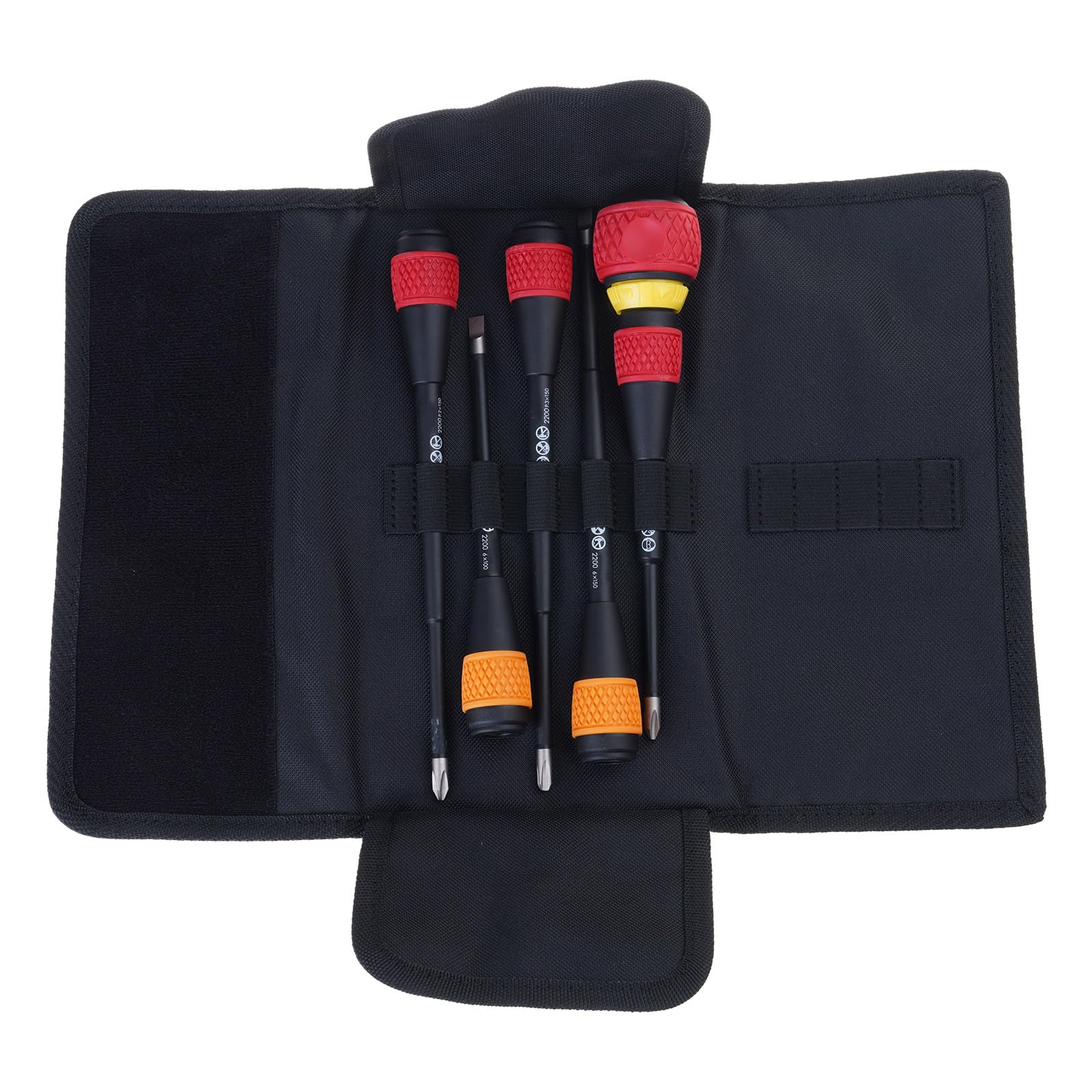 Juego de 5 destornilladores ergonómicos resistentes de trinquete para un fácil manejo, uso multifuncional en montaje de muebles, destornillador ergonómico de mango
