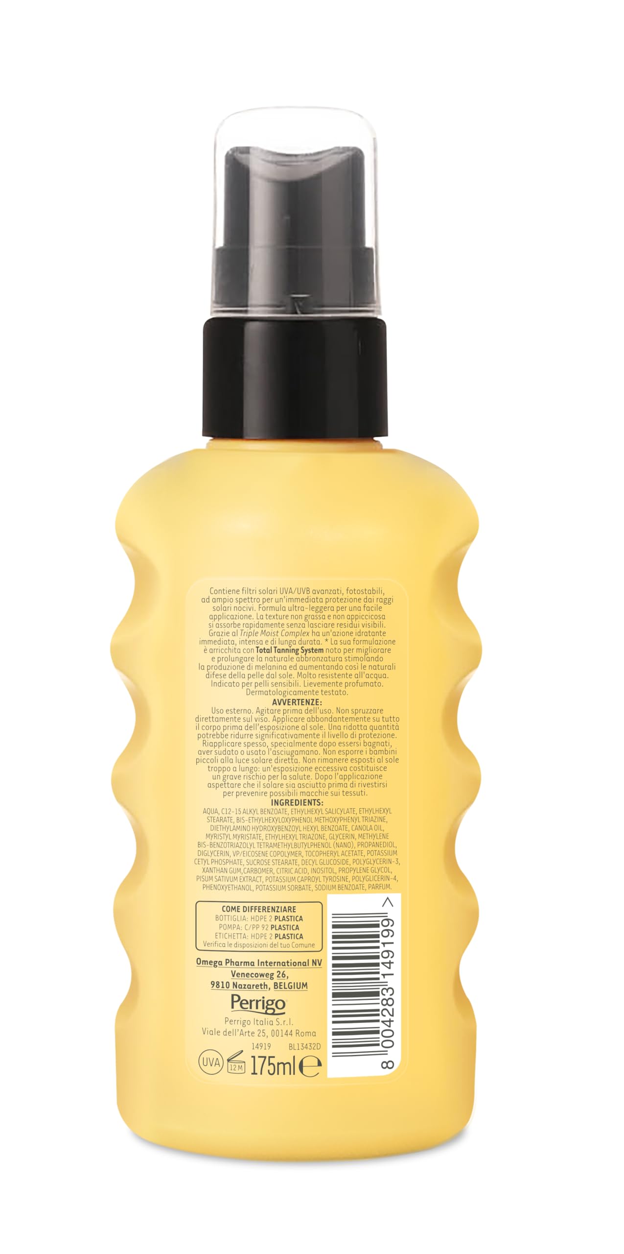 Angstrom Protect Latte Solare Spray Corpo SPF 30, Azione Idratante e Duratura, Indicata per Pelli Sensibili, 175 ml