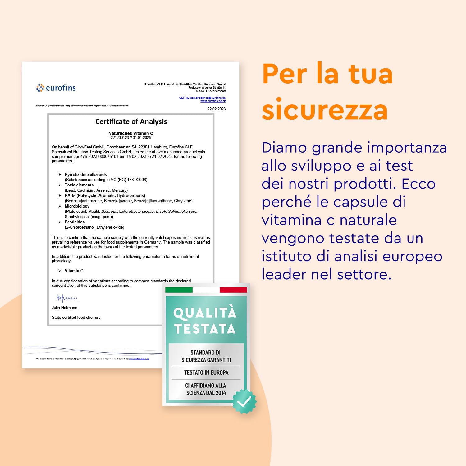 Vitamina C Naturale 240 Capsule, Vitamina C Acerola e Rosa Canina, 400 mg Vitamina C Pura per Dose Giornaliera, Vitamina C Capsule, Integratore Difese Immunitarie, 100% Vegan e Naturale