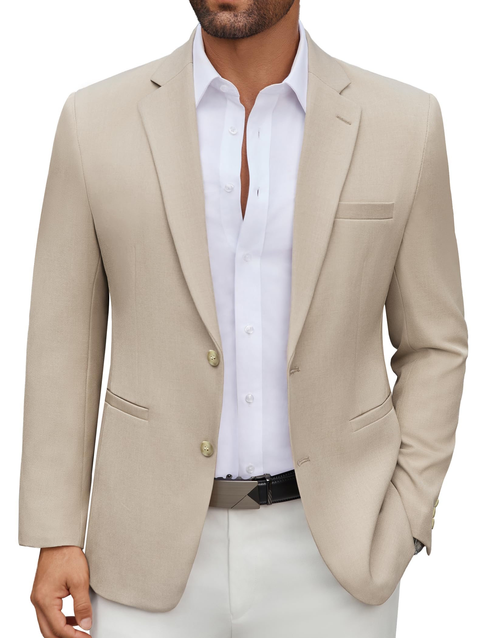 COOFANDY Men's Casual Blazer Regular Fit Lightweight Two Button Sport Coat Suit Jacket