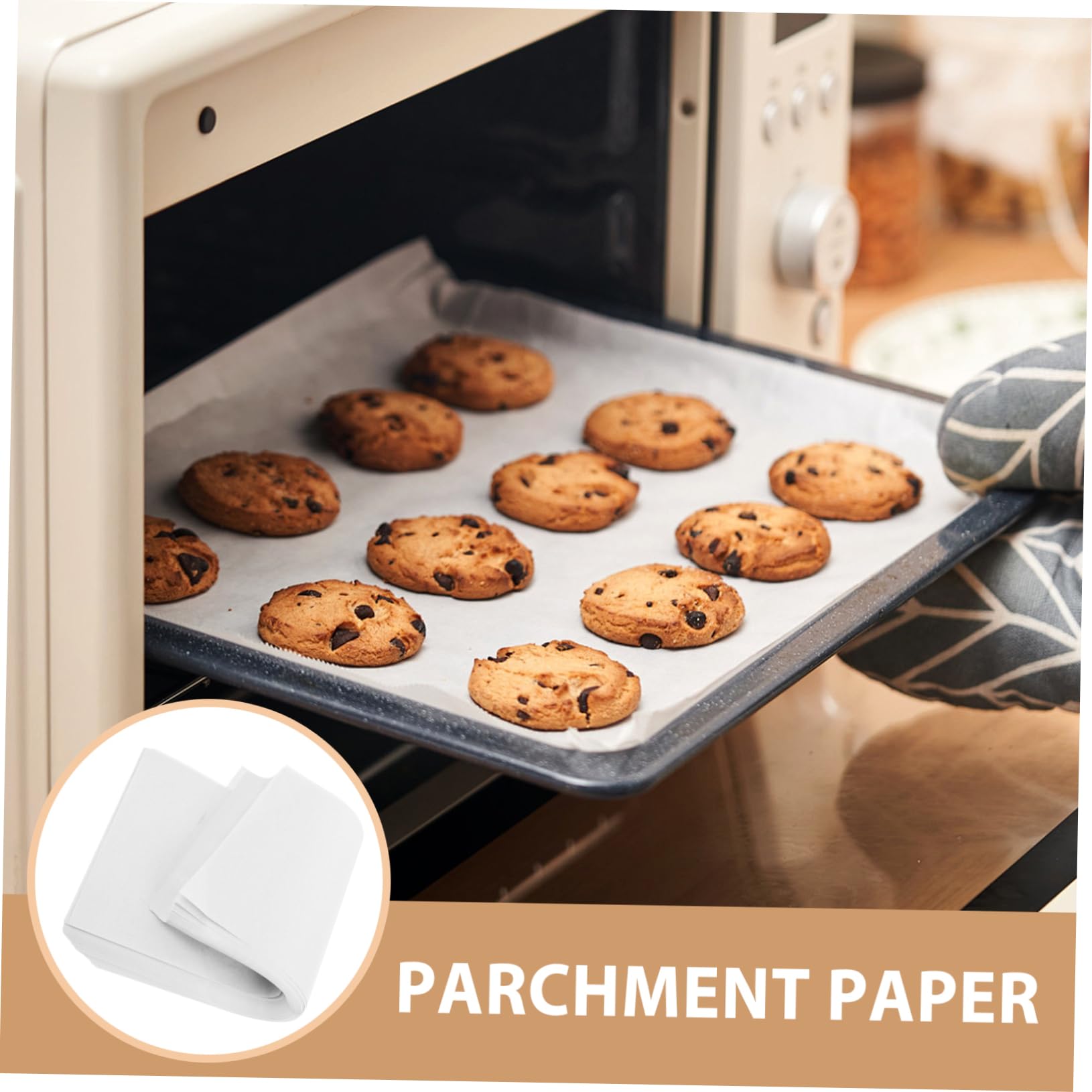 Papier Sulfurisé 300 Feuilles Blanc en Papier Silicone 34x17,8 CM
