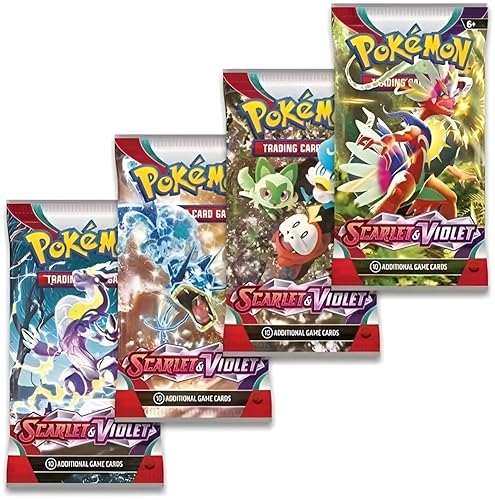 Pokémon TCG: Scarlet And Violet - Booster Packs x4 | Titan Authenticated | Pokemon Scarlet And Violet | Pokemon Cards Scarlet And Violet | Scarlet And Violet Pokemon Cards | Pokemon Packs