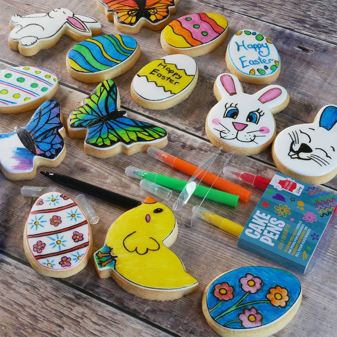 Cake Face Decorating Kit with Edible Eyes, Crazy Faces, Edible Ink Pens & Edible Glue Kids Fun