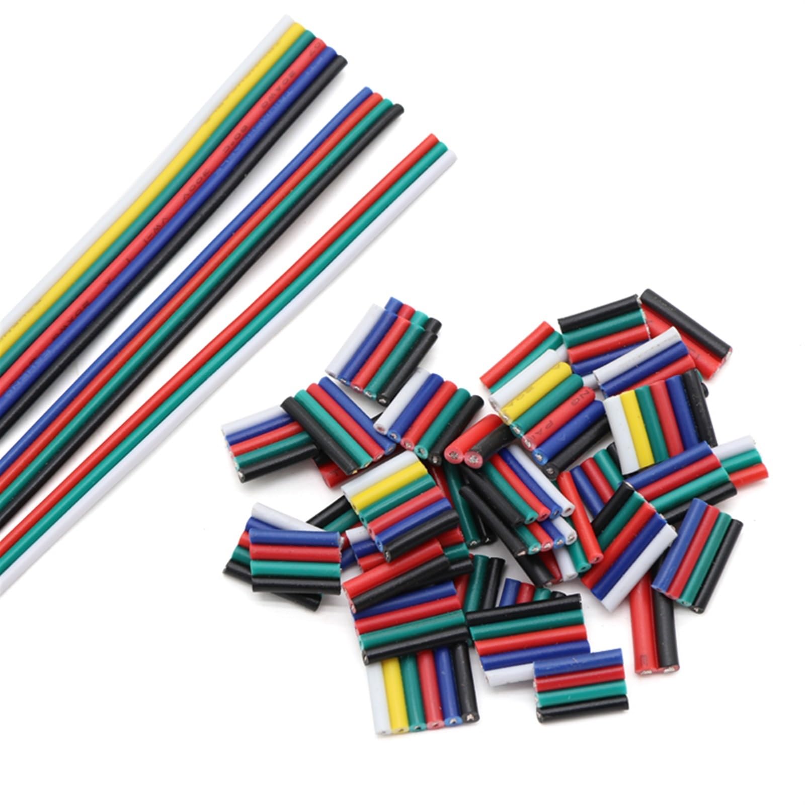 Stromkabel, 5050 RGB-Lichtkabel, 18AWG-Anschlusskabel, 5M/10M Elektrokabel, 2/3/4/5/6-poliges Kabel(3pin,5m)