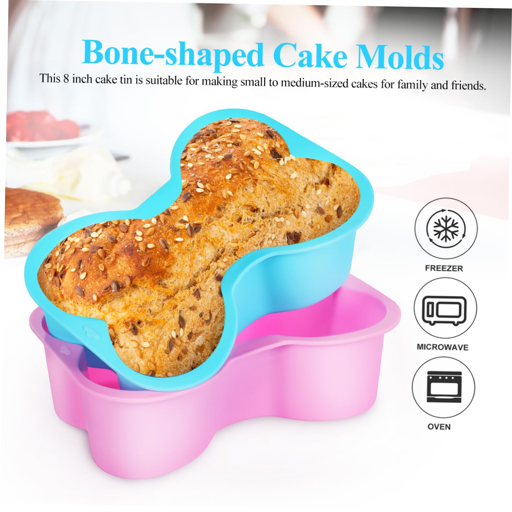 10pièces Moules à Gâteau Silicone Pour Chiens De Moules De Fête Anniversaire Pour Gâteaux Et Résistants Chaleur Et Faciles à Démouler