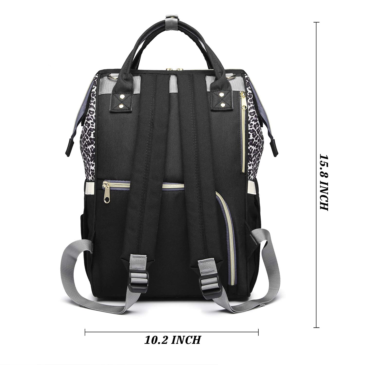 Lequeen Baby Changing Backpacks Oxford Travel Bag Large Capacity