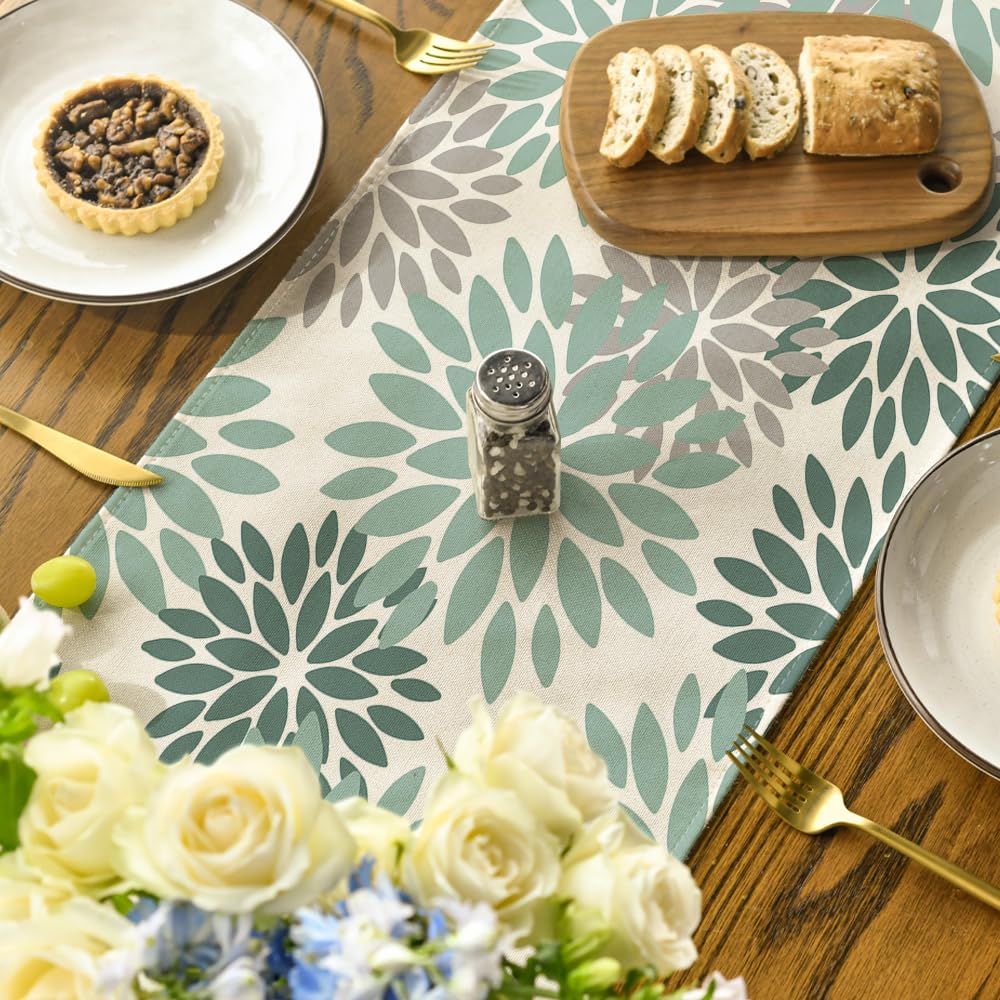 Artoid Mode Plant bloemen lente tafelloper, zomer seizoensgebonden keuken tafel decoratie indoor vakantie party decor 40x140 cm