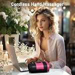 QUINEAR Massaire main, masseur main sans fil avec chaleur et compression pour l'arthrite, le tunnel carpien et les articulations rigides - Cadeaux pour les femmes Hommes- Rose