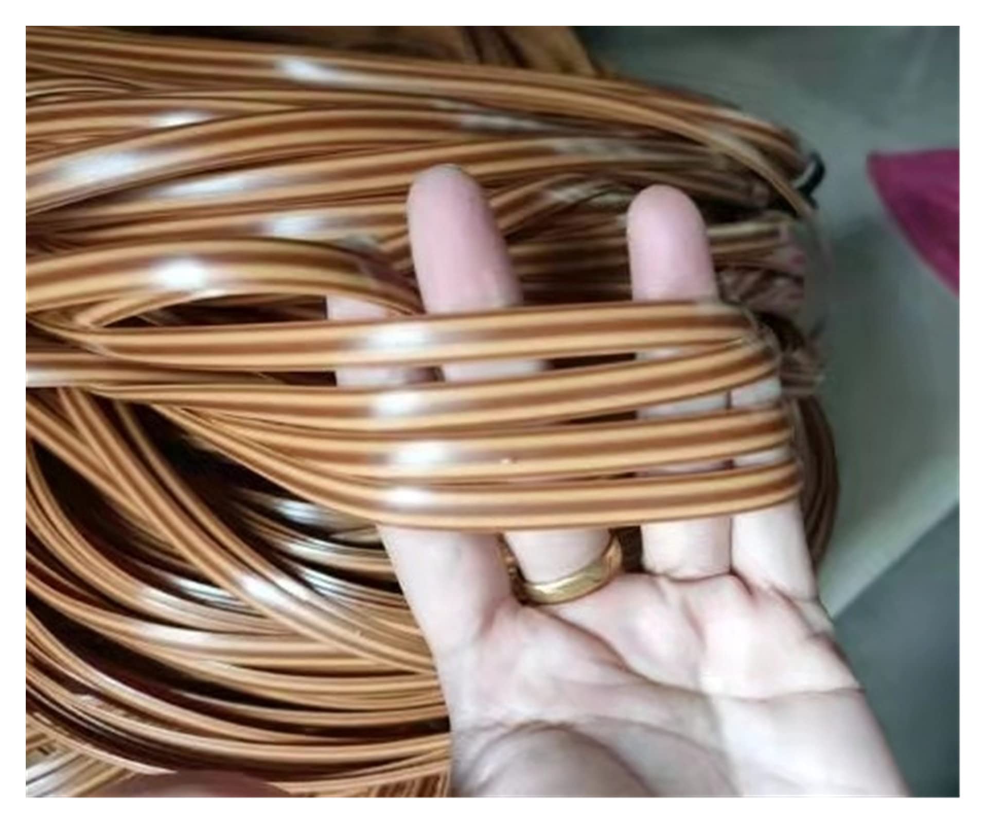Yebio F Polyethylene Plastic Rattan Synthetic Wicker Hand Woven Repair Material Or Knit 500G/F/8Mm