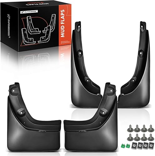 A-Premium Juego de 4 solapas de barro, protectores de salpicaduras, guardabarros con kits de herrajes, accesorios compatibles con Toyota RAV4,
