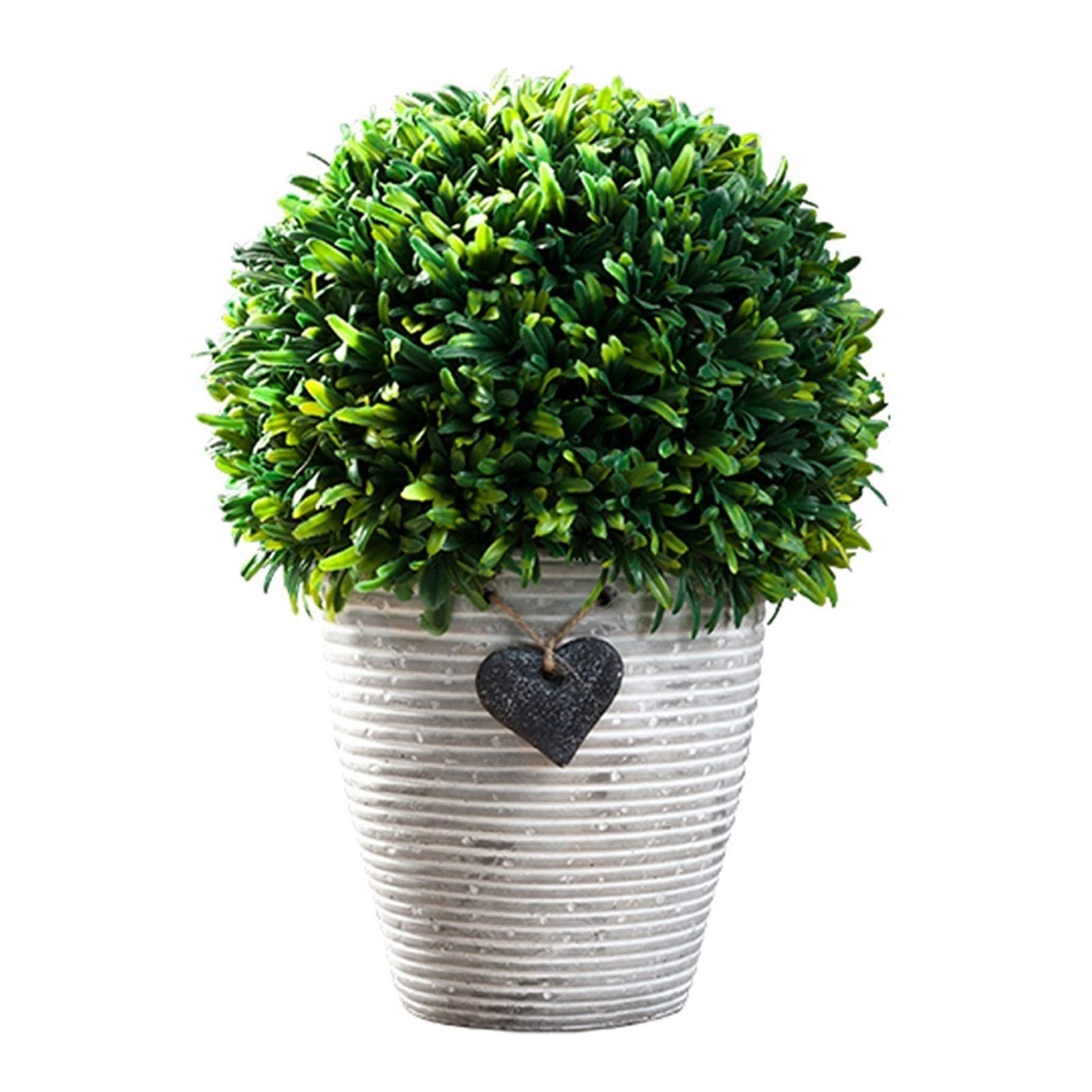 NGDFGR Artificial Potted Plant Decor Artificial Plant Leaves Potted Fake Plant Decorative Lifelike Green Plants With Cement Pot Farmhouse Decor,B
