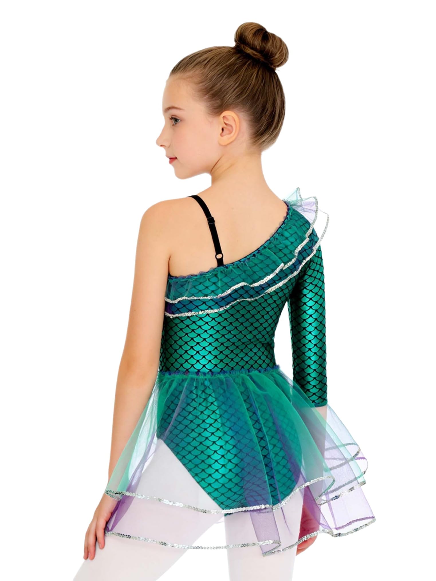 Freebily Vestido De Sirena para Danza De Ballet Niñas Maillot Tutú De Ballet Gimnasia Patinaje Disfraz De Baile Actuación