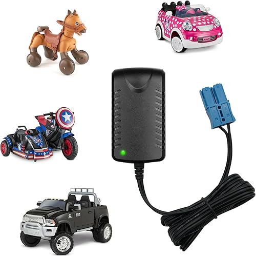 Miniatura 2 de Cargador de 12 voltios para Kid Trax de 12 V de carga de batería para Dodge Ram 3500 Beetle Mini Rideamales Scout Pony Josie Unicorn Disney Mickey