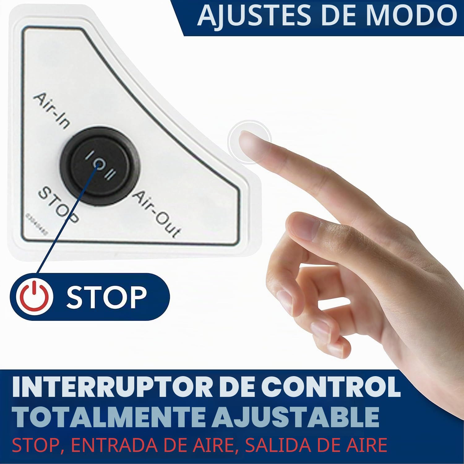 HEYOUTH Ventilador de techo reversible 12V para autocaravanas​ – Ventilador para RV silencioso para ventilación continua, ideal para claraboyas de caravanas, furgonetas camper y remolques (42x42cm)