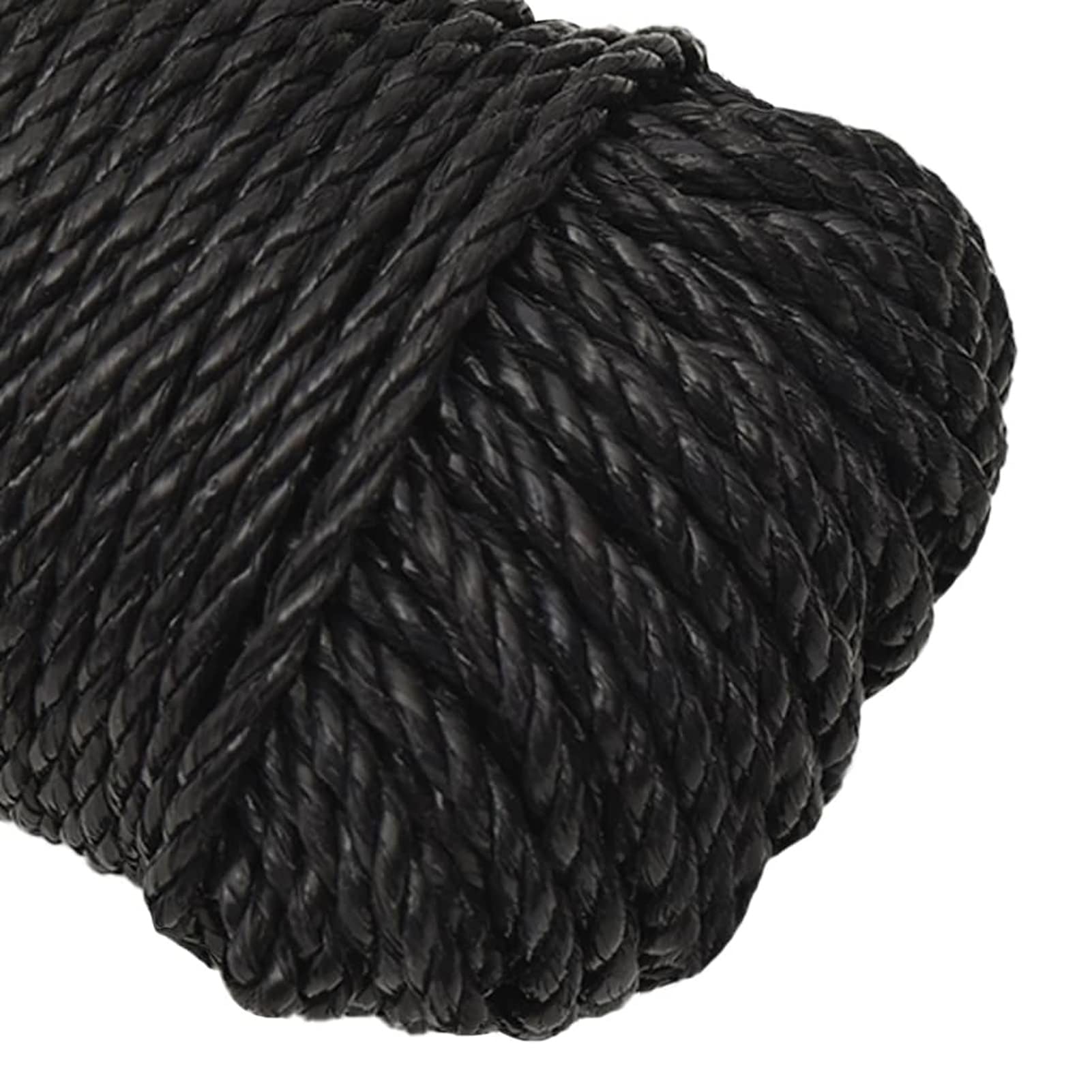 Tidyard Arbeitsseil Bodenarbeitsseil Bootsseil Arbeitsleine Polypropylenseil Mehrzweckleine Seil Bootsleine Allzweckseil Schnur Tau Leine Gedreht Ankerleine Festmacher 8 mm 250 m Schwarz