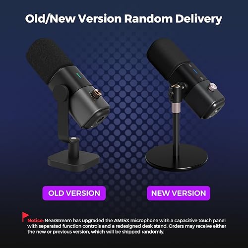 Miniatura 6 de NearStream Micrófono dinámico XLRUSB para transmisiónjuegograbación, micrófono de podcast con cancelación de ruido encendidoapagado, botón de