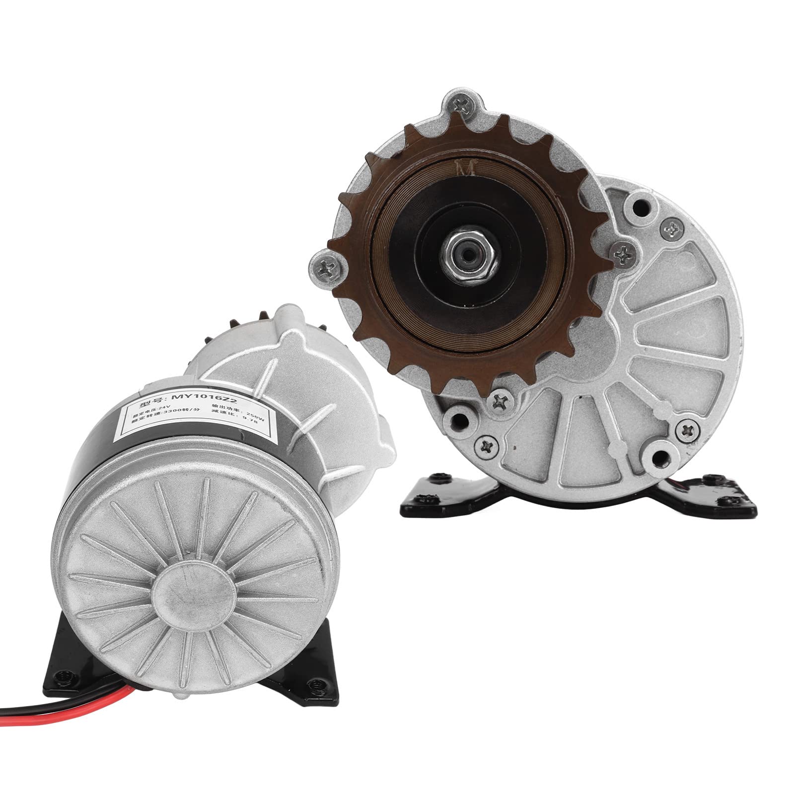Silnik przekładni 24 V 250 W, silnik o wysokiej prędkości obrotowej 3300 obr./min 18 zębów do rowerów elektrycznych, motocykli, skuterów, quadów