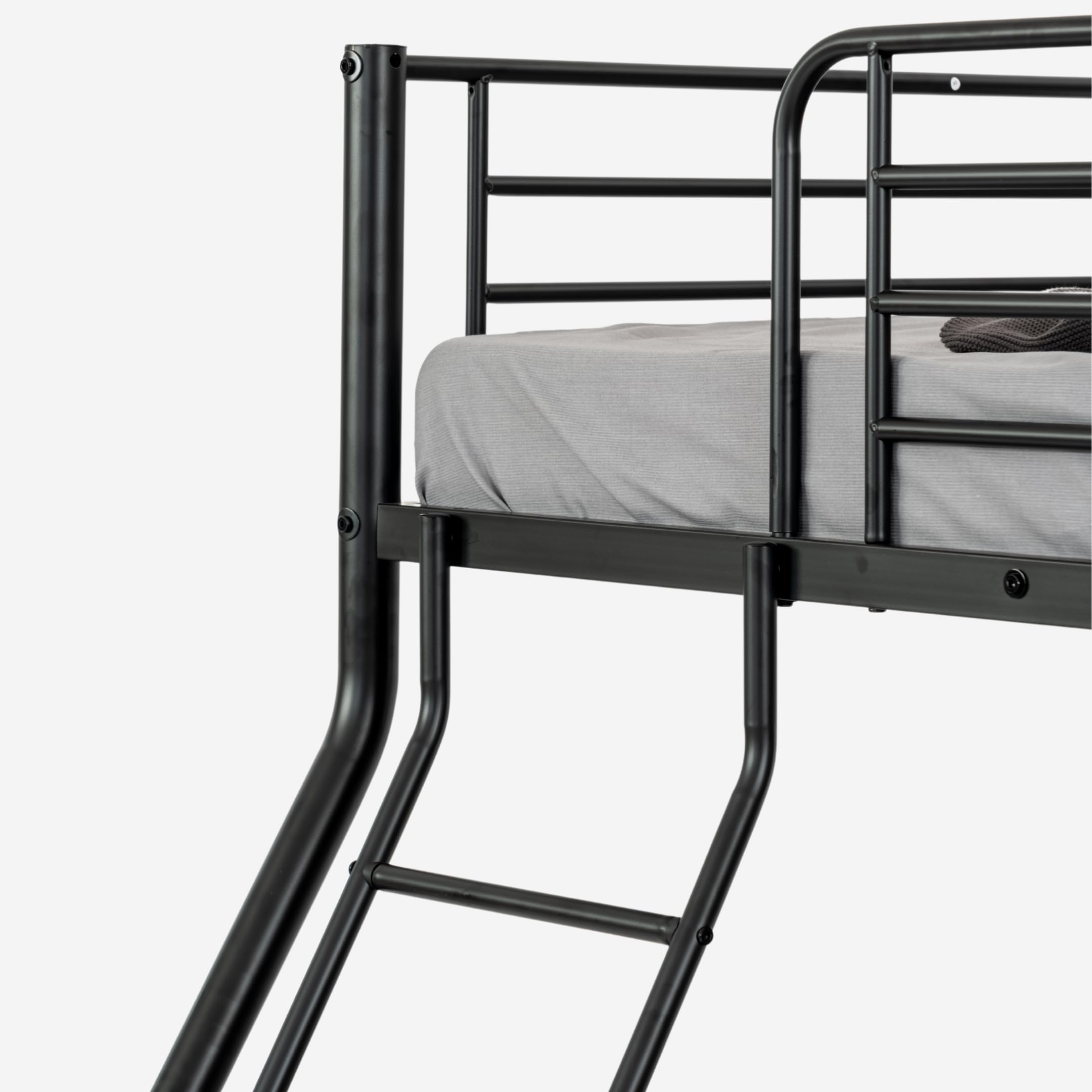 Letto A Castello 90x190 Con Divano - Stile Industriale, Metallo, Per Camera Bambini/Adulti - Foto 7