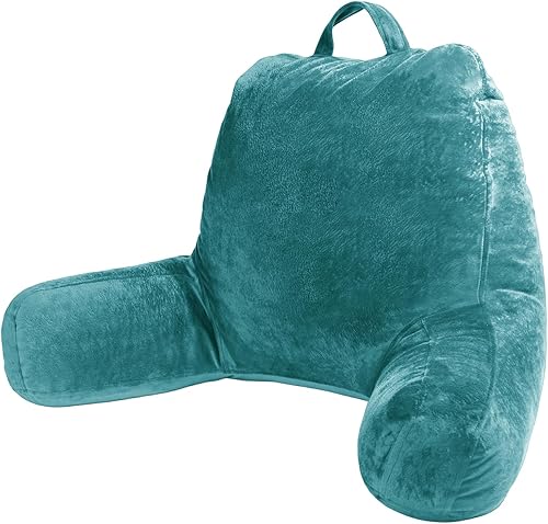 Miniatura 41 de Sasttie Almohadas de lectura, 25 pulgadas, para sentarse en la cama, terciopelo, jumbo, respaldo alto XL, apoyo de espalda para sofá y piso,