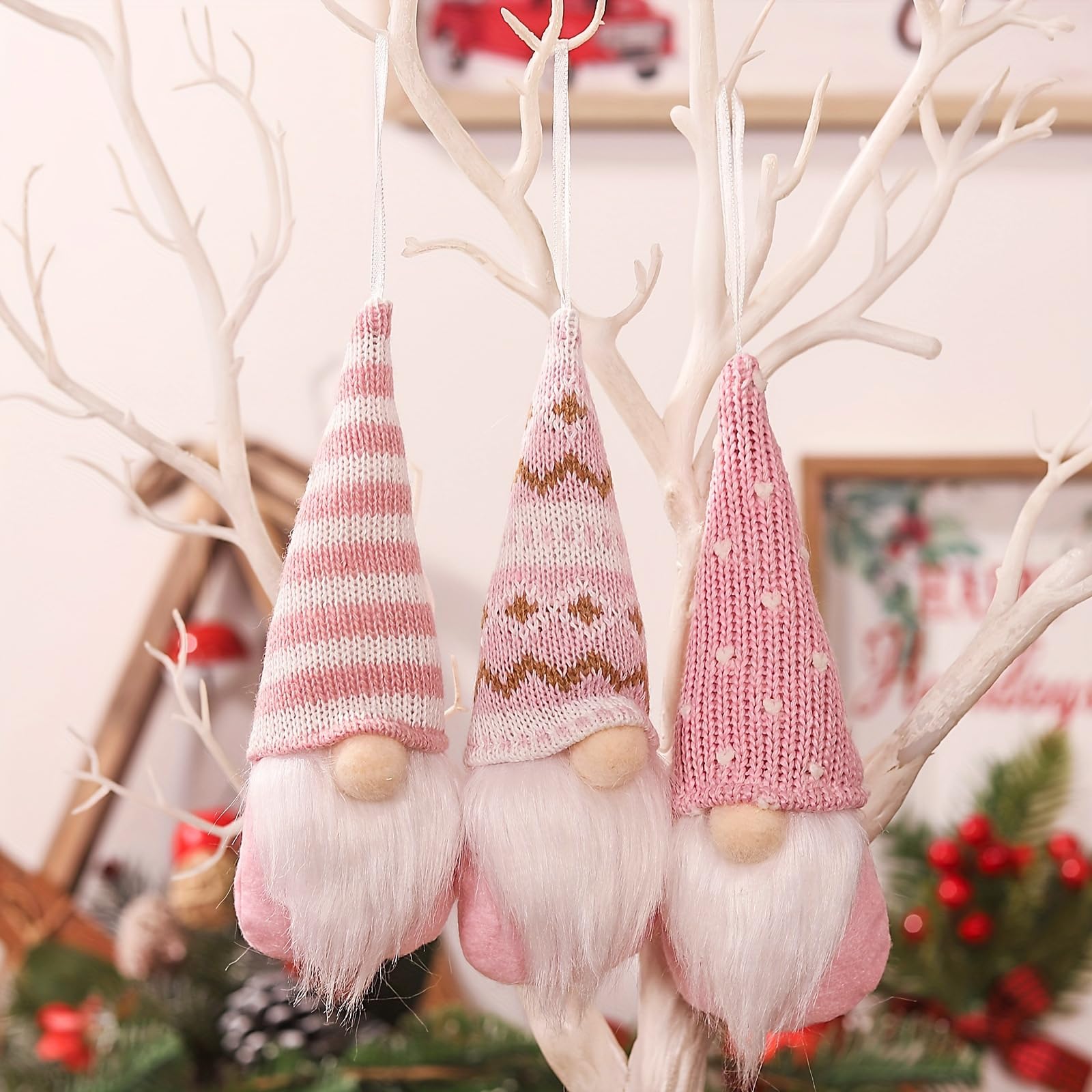 MSQ 3 Styles de Gnomes décoratifs pour Sapin de Noël - Ornements Suspendus