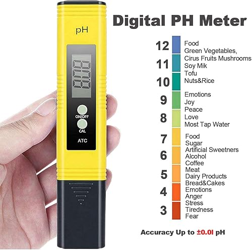 Miniatura 2 de GuDoQi Medidor de PH, TDS Medidor Combo, Kit de Prueba de Agua de Piscina, Probador de PH Digital, Medidor PPM, 0.01 Resolución TDS PH EC
