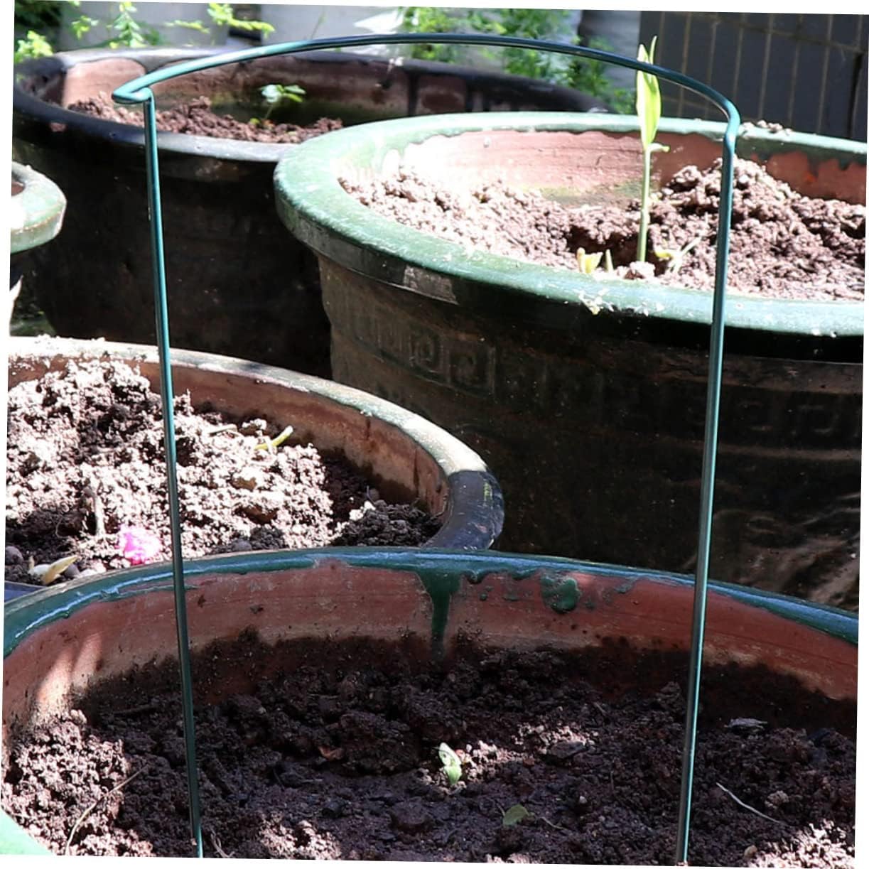4pcs Garden Trellis Flower Support Frame Plant Support for Bushy Climbing Plants Detachable Design Green Color