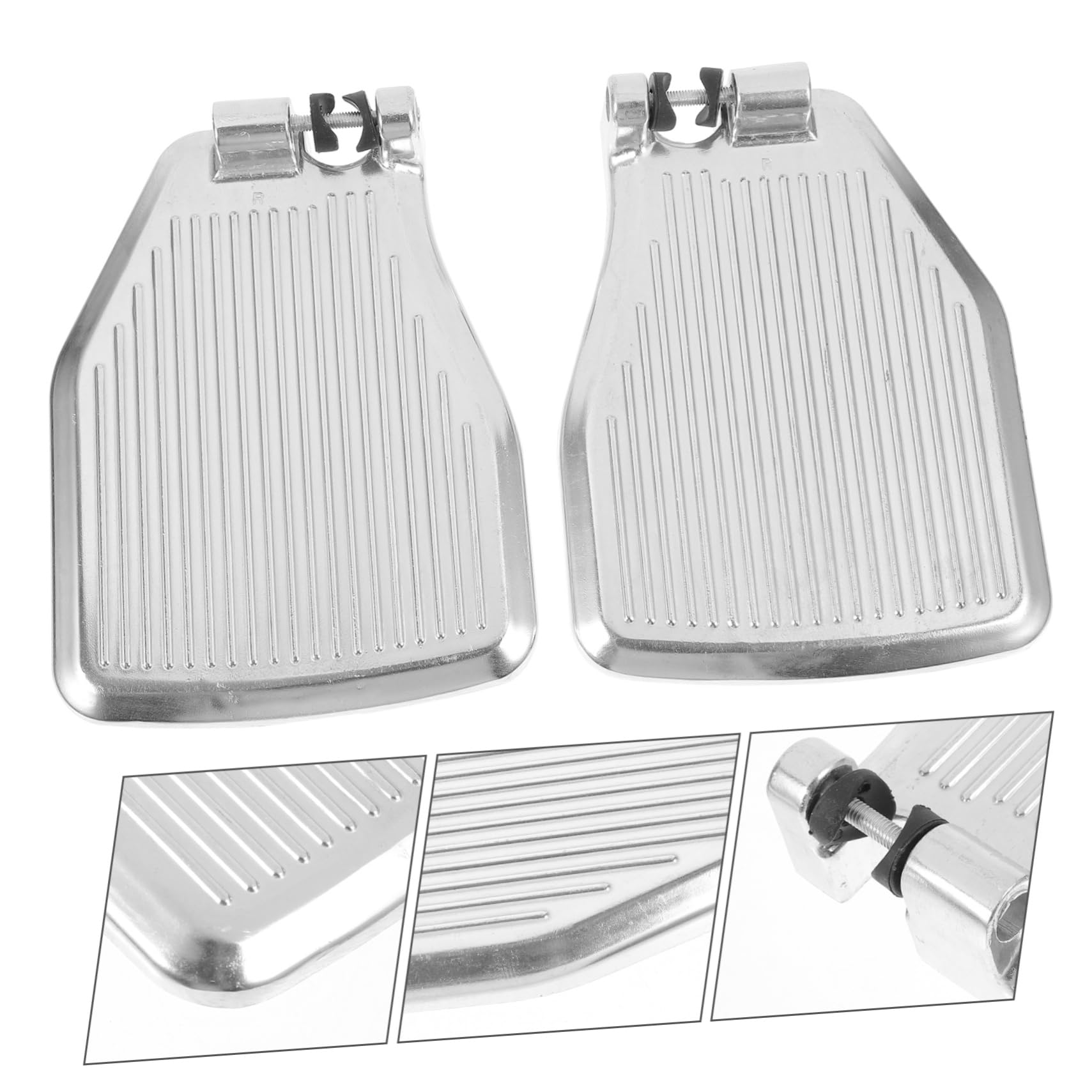 Reposapiés Para Silla De Ruedas De Aluminio Grueso, Juego De, Pedal De Repuesto Robusto y Estable Diseño Antideslizante, Compatible Para Uso Personas Mayores y Pacientes