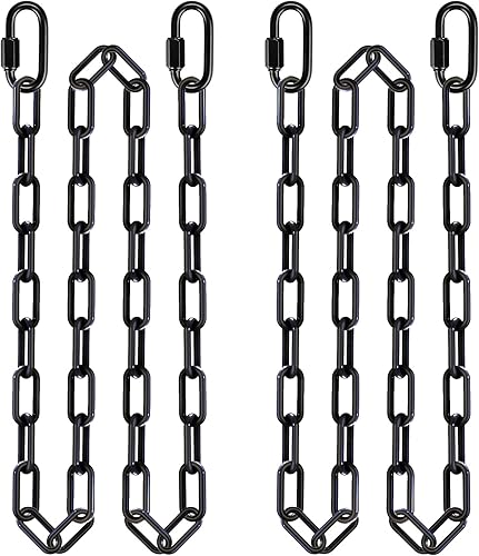 BeneLabel 2 cadenas de columpio resistentes de 85 pulgadas con ganchos, cadenas colgantes de capacidad de 1000 libras, cadenas colgantes para