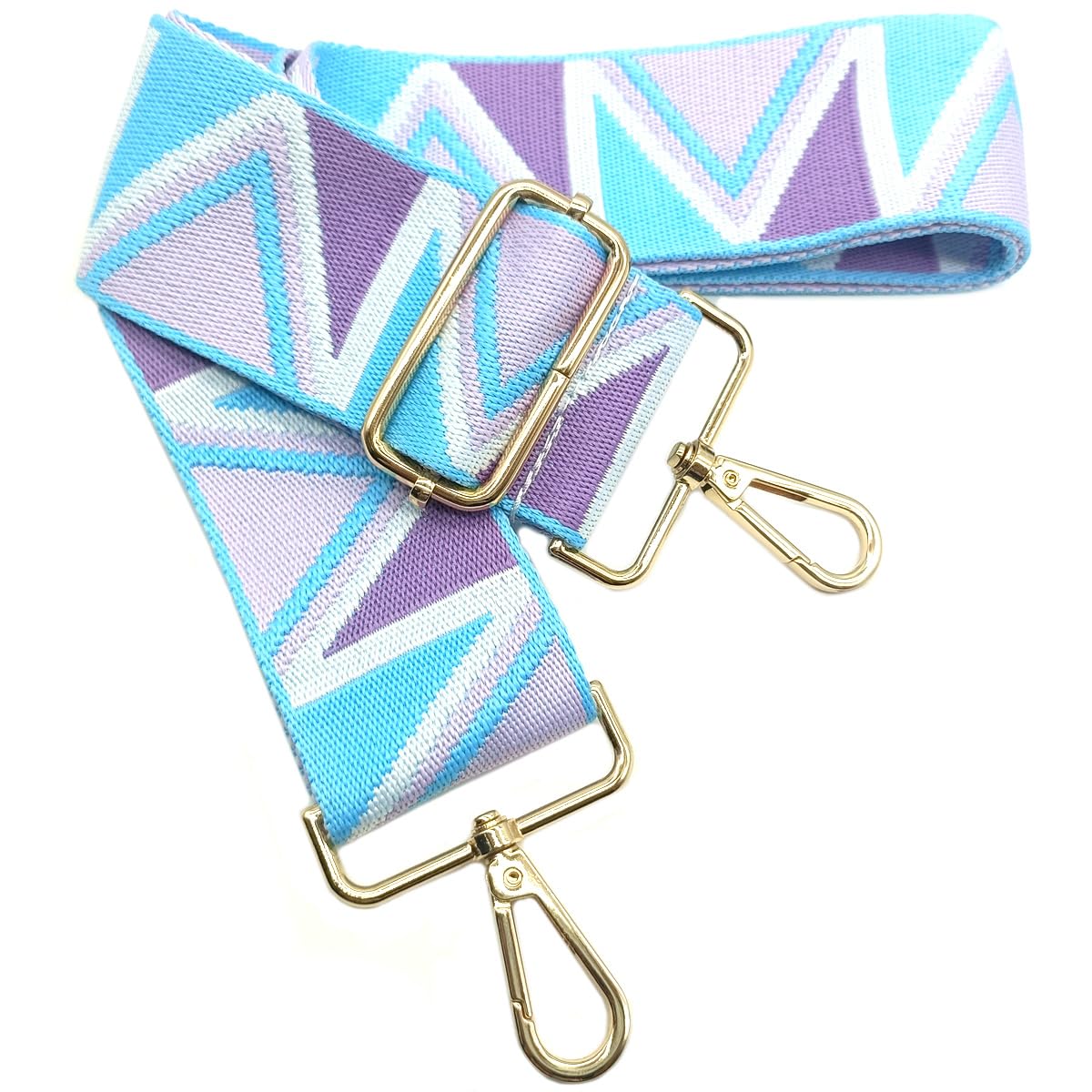 ZOUIQSS Fibbia d'argentoTracolla larga,Cintura di ricambio regolabile, Tracolla per borsa in tela per chitarra a tracolla((3.5CM) Color21